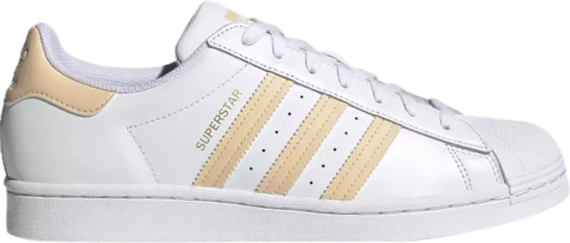 Кроссовки Adidas Superstar 'White Glow Orange', черный