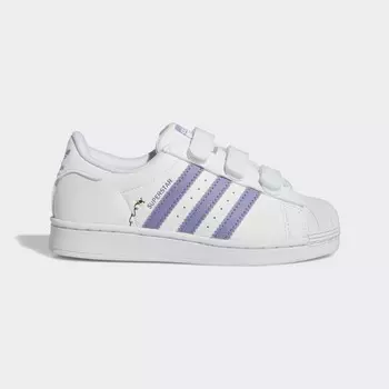 Кроссовки Adidas Superstar, белый/фиолетовый