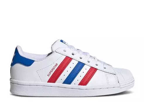 Кроссовки Adidas SUPERSTAR C 'WHITE BLUE SCARLET', белый