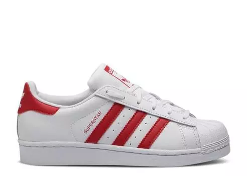 Кроссовки Adidas SUPERSTAR J 'WHITE SCARLET', белый
