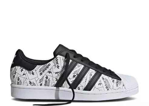 Кроссовки Adidas SUPERSTAR 'LABEL COLLAGE', белый