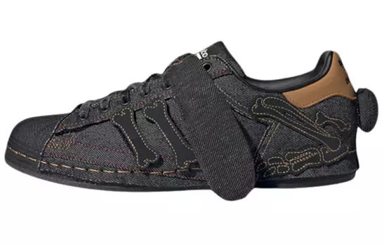 Кроссовки Adidas Superstar Melting Sadness Halloween Adidas Originals, черный/коричневый