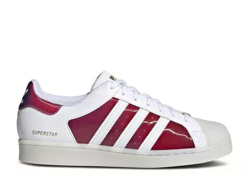 Кроссовки Adidas SUPERSTAR 'RED COLOR-SHIFTING PRINT', белый