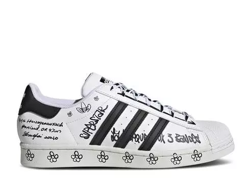 Кроссовки Adidas SUPERSTAR 'SHARPIE PACK - GRAFFITI WHITE BLACK', белый