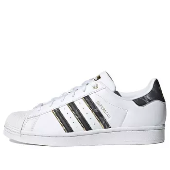 Кроссовки Adidas Superstar Shoes 'White-Black / Gold Metallic', Белый