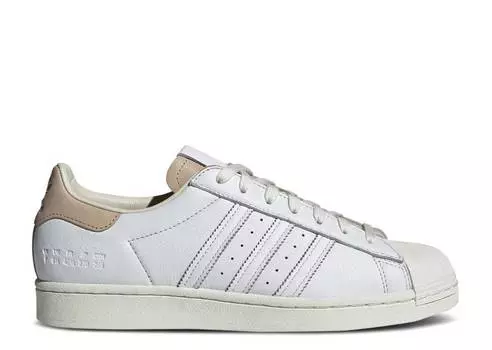 Кроссовки Adidas SUPERSTAR 'SIZE TAG - CLOUD WHITE BROWN', белый