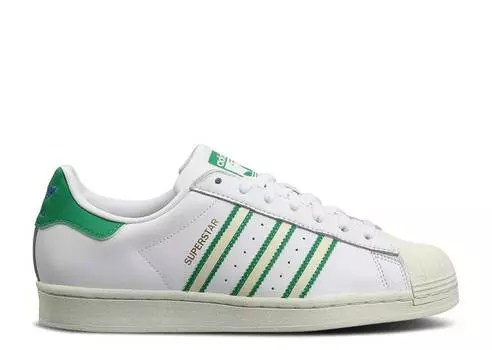 Кроссовки Adidas SUPERSTAR 'TEAM COLORS - WHITE GREEN', белый