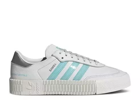 Кроссовки Adidas SWAROVSKI X WMNS SAMBAROSE 'WHITE CLEAR AQUA', белый