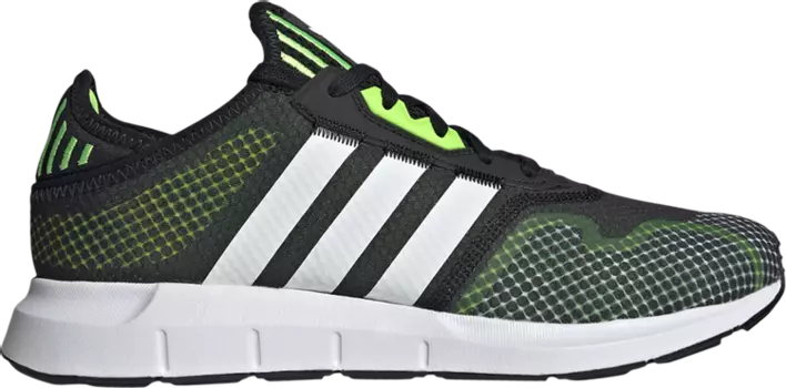 Кроссовки Adidas Swift Run X 'Black Solar Green', черный