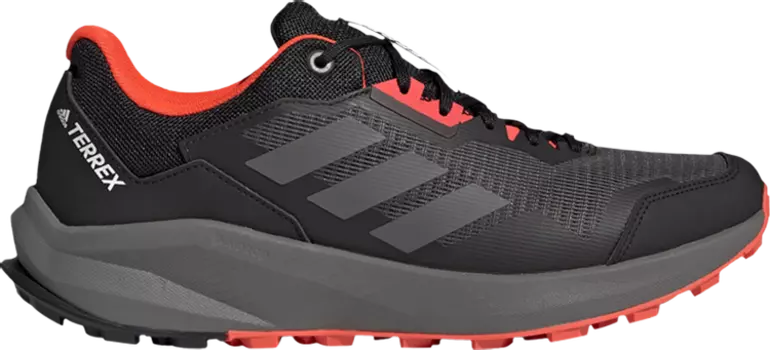 Кроссовки Adidas Terrex Trail Rider 'Black Solar Red', черный