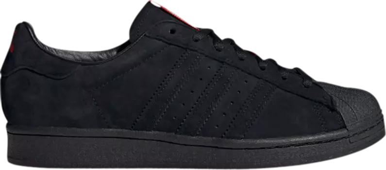 Кроссовки Adidas Thrasher x Superstar ADV 'Black Scarlet', черный