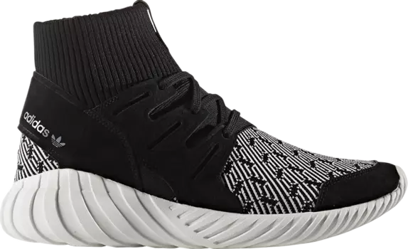 Кроссовки Adidas Tubular Doom Primeknit 'Black White', черный