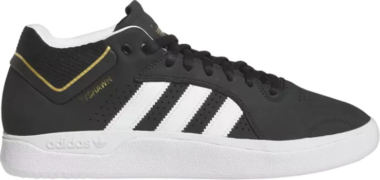 Кроссовки Adidas Tyshawn 'Black White Gold', черный