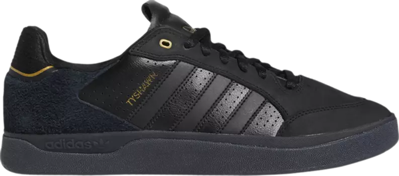 Кроссовки Adidas Tyshawn Low 'Black Gold Metallic', черный