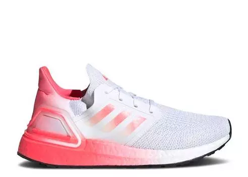 Кроссовки Adidas ULTRABOOST 20 J 'WHITE SIGNAL PINK', белый