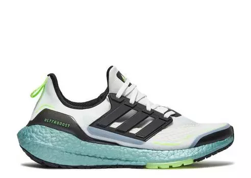 Кроссовки Adidas ULTRABOOST 21 COLD.RDY 'WHITE SIGNAL GREEN', белый
