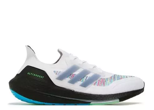 Кроссовки Adidas ULTRABOOST 21 'WHITE SCREAMING GREEN', белый