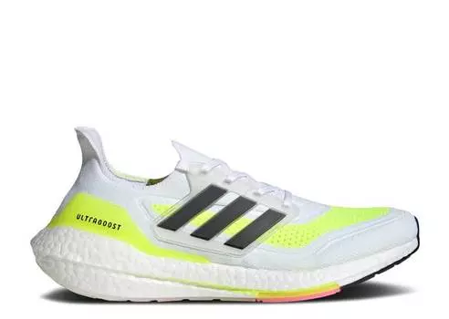 Кроссовки Adidas ULTRABOOST 21 'WHITE SOLAR YELLOW', белый