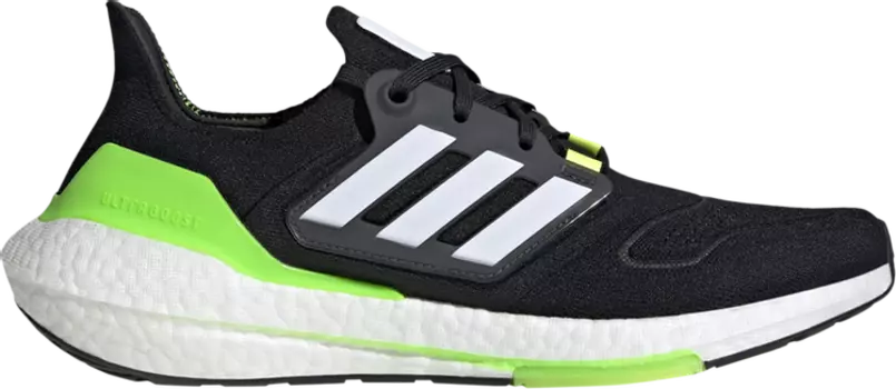 Кроссовки Adidas UltraBoost 22 'Black Solar Green', черный