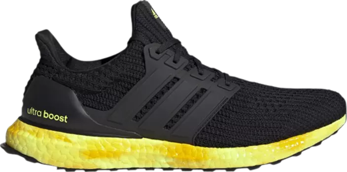 Кроссовки Adidas UltraBoost 4.0 DNA 'Watercolor Pack - Solar Yellow', черный
