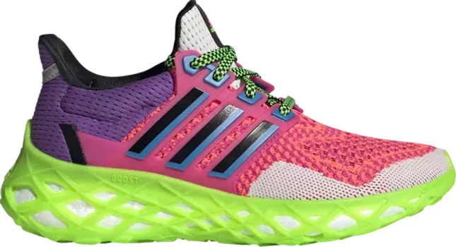 Кроссовки Adidas UltraBoost Web DNA J 'Turbo Shock Pink', розовый