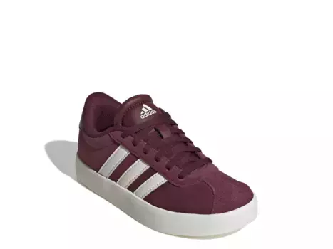 Кроссовки Adidas VL Court 3.0 — детские, бордовые