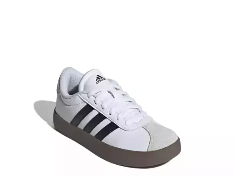 Кроссовки Adidas VL Court 3.0 — детские, белые/черные