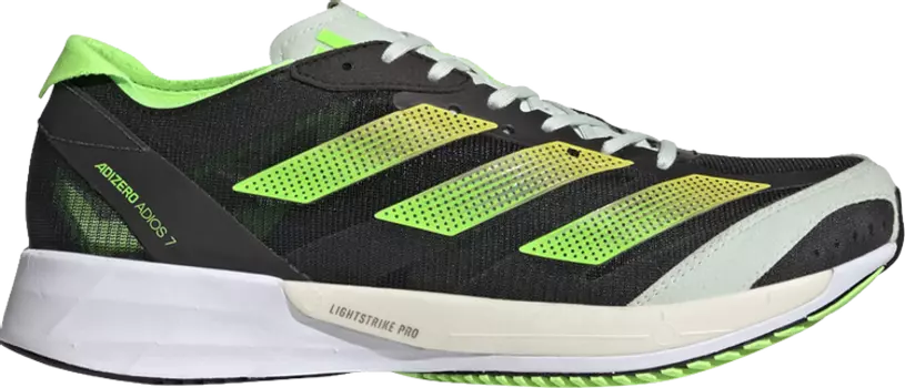Кроссовки Adidas Wmns Adizero Adios 7 'Black Solar Green', черный