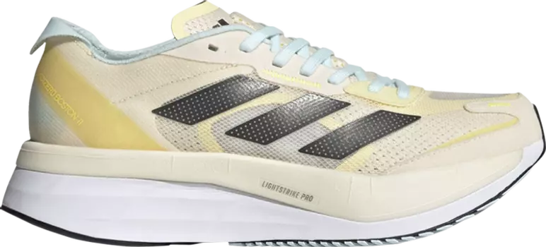 Кроссовки Adidas Wmns Adizero Boston 11 'Ecru Tint Night Metallic', кремовый