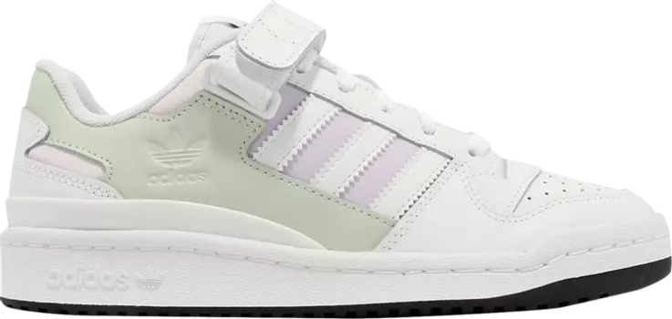 Кроссовки с липучкой Adidas Wmns Forum Low, белый/фиолетовый/салатовый