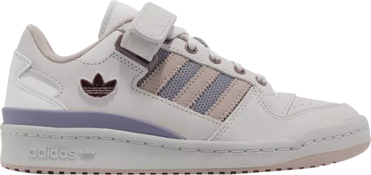 Кроссовки с липучкой Adidas Wmns Forum Low, белый/фиолетовый/серый