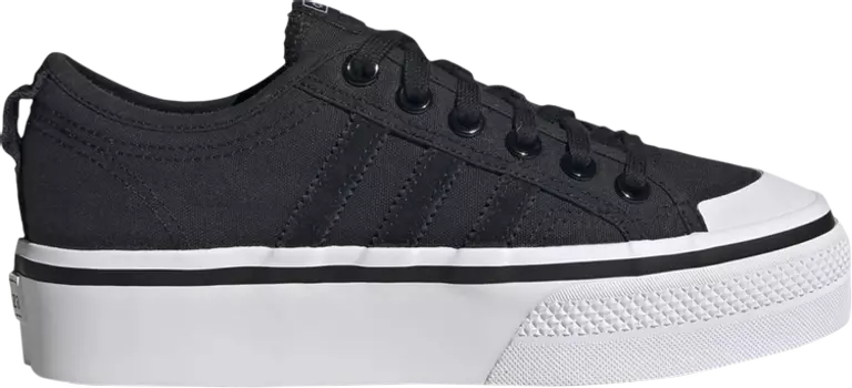 Кроссовки Adidas Wmns Nizza Platform 'Black White', черный