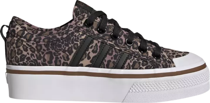 Кроссовки Adidas Wmns Nizza Platform 'Leopard', черный