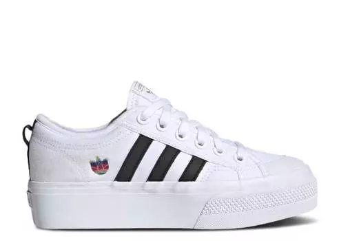Кроссовки Adidas WMNS NIZZA PLATFORM 'COLORFUL TREFOIL', белый