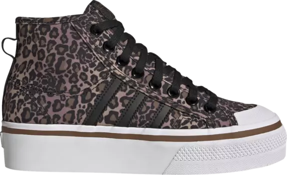 Кроссовки Adidas Wmns Nizza Platform Mid 'Leopard', черный