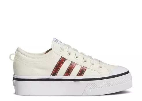 Кроссовки Adidas WMNS NIZZA PLATFORM 'WHITE BLACK', белый