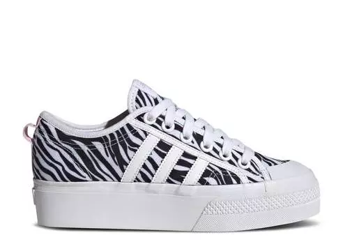 Кроссовки Adidas WMNS NIZZA PLATFORM 'ZEBRA', белый