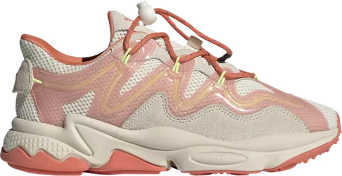 Кроссовки Adidas Wmns Ozweego Plus 'Cream Semi Coral', кремовый