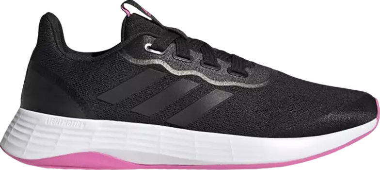 Кроссовки Adidas Wmns QT Racer Sport 'Black Screaming Pink', черный