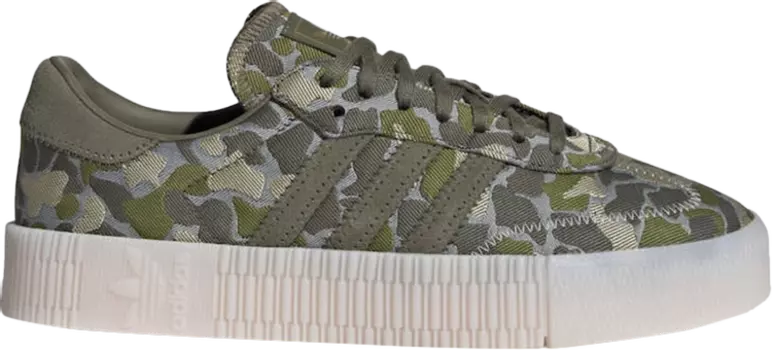 Кроссовки Adidas Wmns Sambarose 'Olive Camo', зеленый