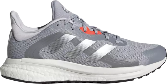 Кроссовки Adidas Wmns SolarGlide 4 ST 'Halo Silver Solar Red', серебряный