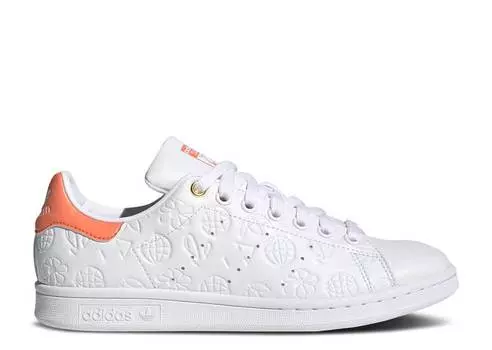 Кроссовки Adidas WMNS STAN SMITH 'EMBOSSED GRAPHICS - WHITE SEMI CORAL', белый