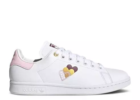 Кроссовки Adidas WMNS STAN SMITH 'HEARTS - CLEAR PINK', белый
