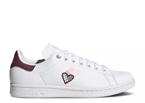 Кроссовки Adidas WMNS STAN SMITH 'HEARTS - VICTORY CRIMSON', белый