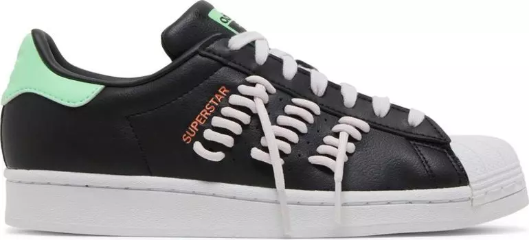 Кроссовки Adidas Wmns Superstar 'Lace Logo', черный