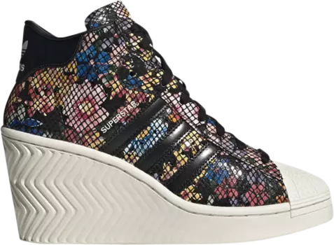 Кроссовки Adidas Wmns Superstar Ellure 'Floral Snakeskin Print', черный