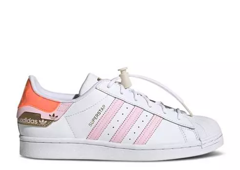 Кроссовки Adidas WMNS SUPERSTAR 'WHITE CLEAR PINK', белый