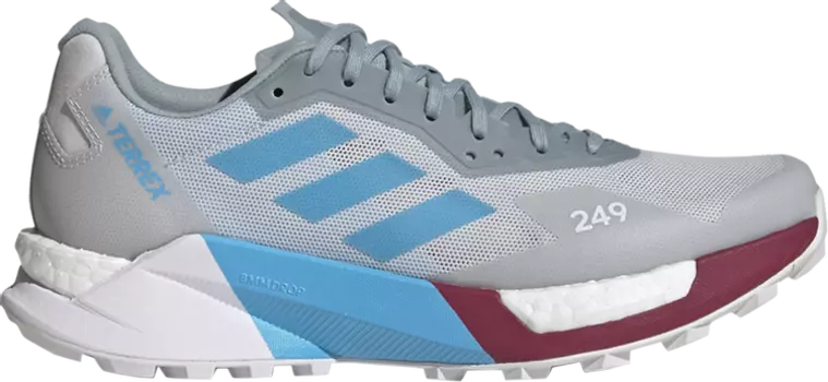 Кроссовки Adidas Wmns Terrex Agravic Ultra Trail 'Grey Sky Rush Burgundy', серый