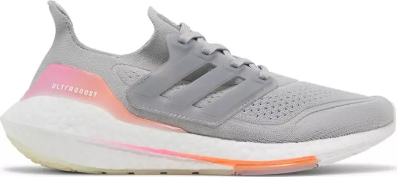 Кроссовки Adidas Wmns UltraBoost 21 'Grey Screaming Orange', серый