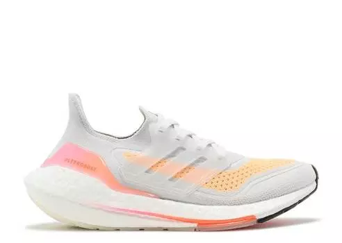 Кроссовки Adidas WMNS ULTRABOOST 21 'WHITE ACID ORANGE', белый